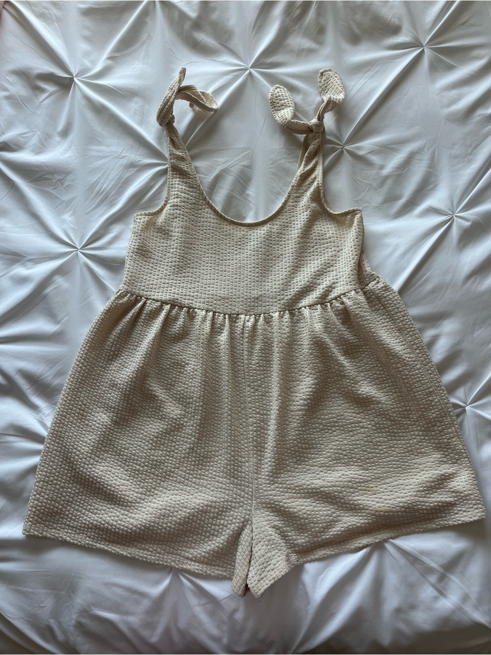 The Urban Outfitters Marlee Knit Tie-Shoulder Romper